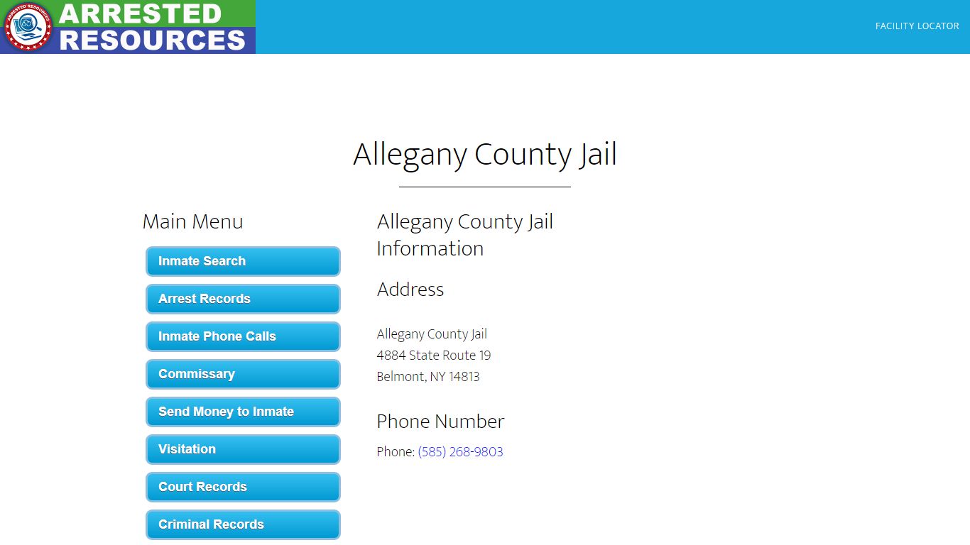 Allegany County Jail - Inmate Search - Belmont, NY - Arrested Resources